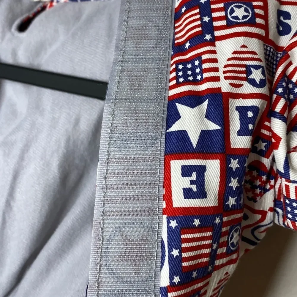 Dickens Closet Patriotic‎ Flag Dog Parka nwt